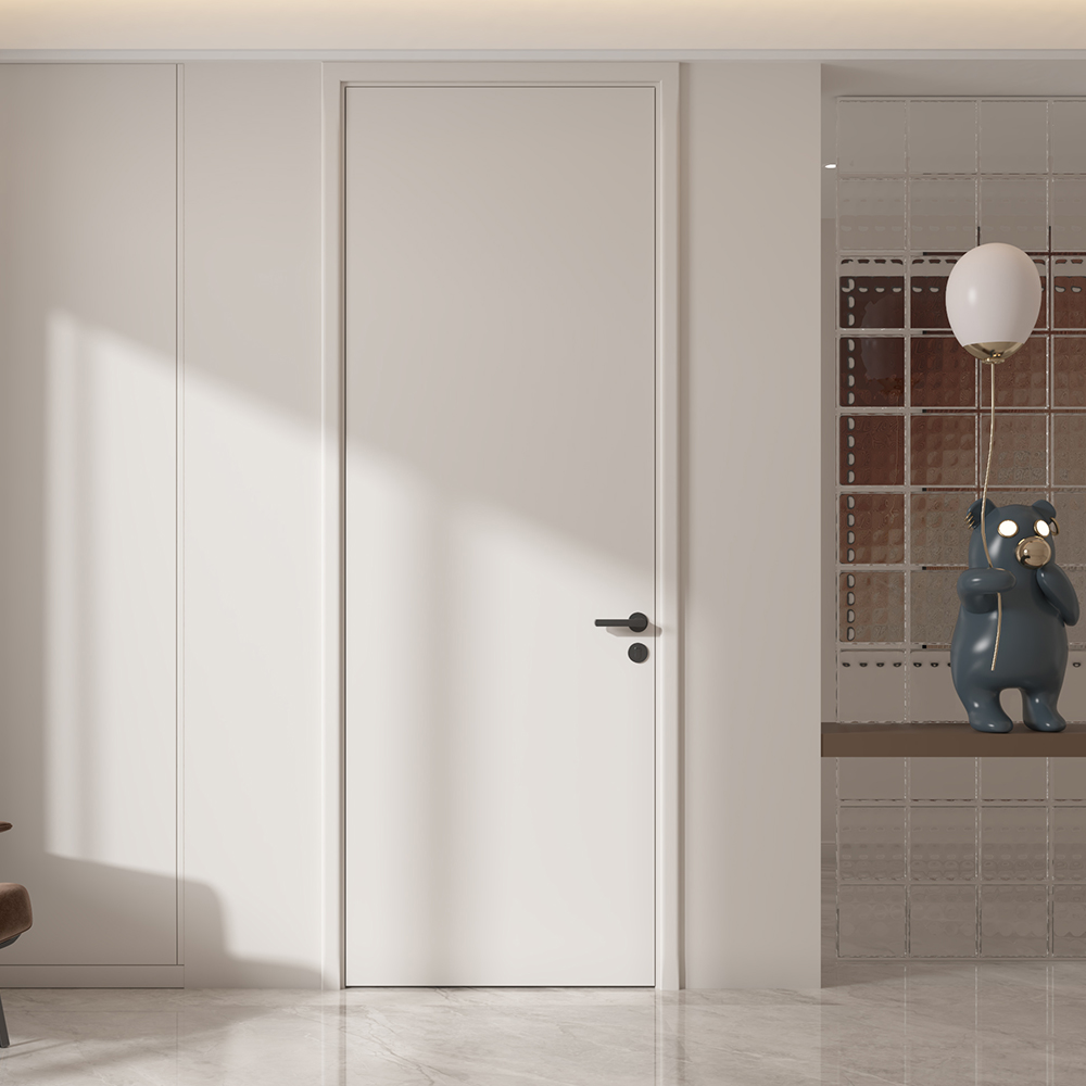 Chantadoor Matte Painted Wooden Interior Doors Easy Clean Interior Door for Bedroom & Bathroom