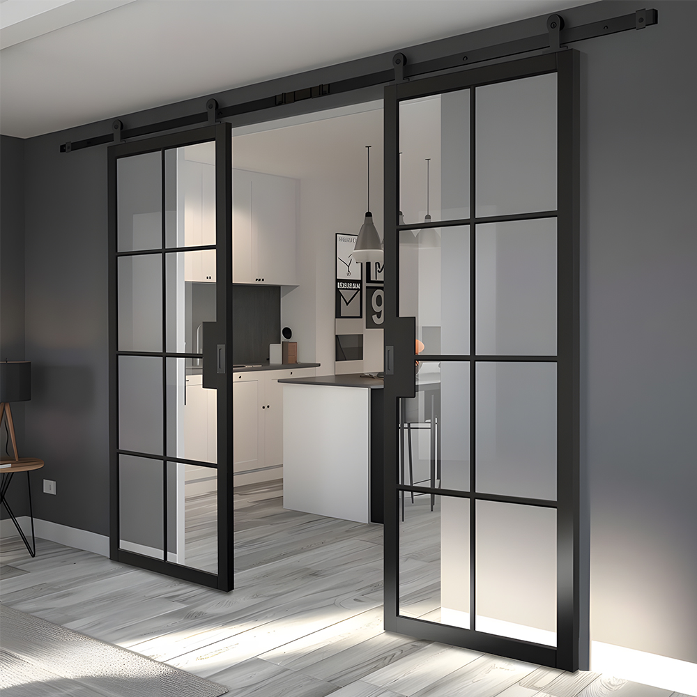 Chantadoor Double Interior Aluminum Glass Sliding Door for Conference Room