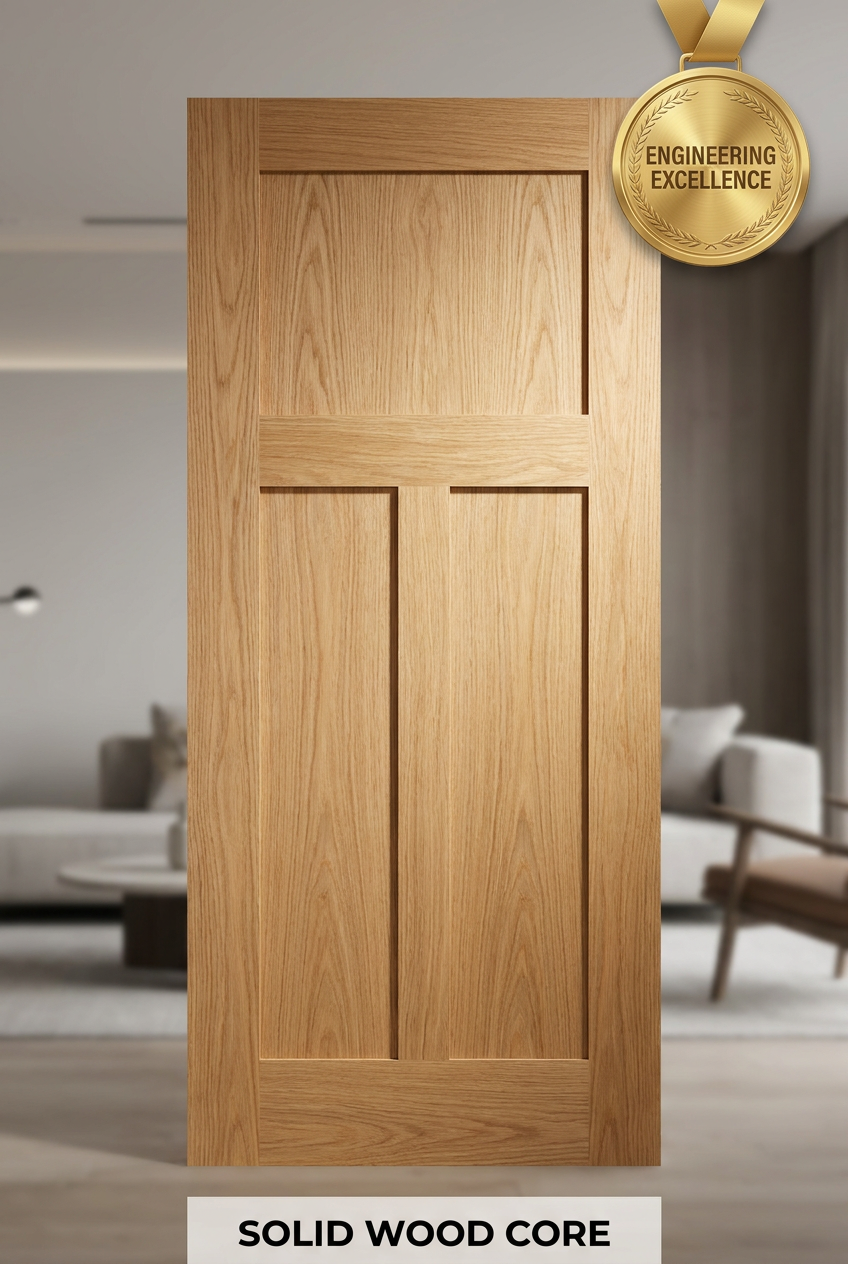 Chantadoor Custom Shaker Door Solid Core Wooden Door for Modern Residential Commercial and Hospitality Interior Projects