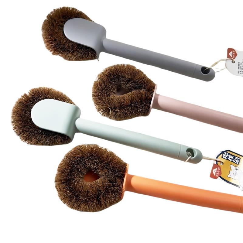 255 rubber handle coconut brown brush