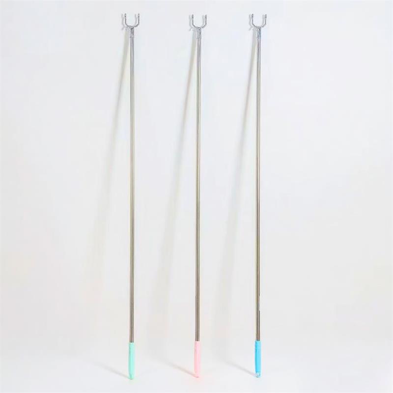 028 stainless steel straight rod clothes fork (alloy head)