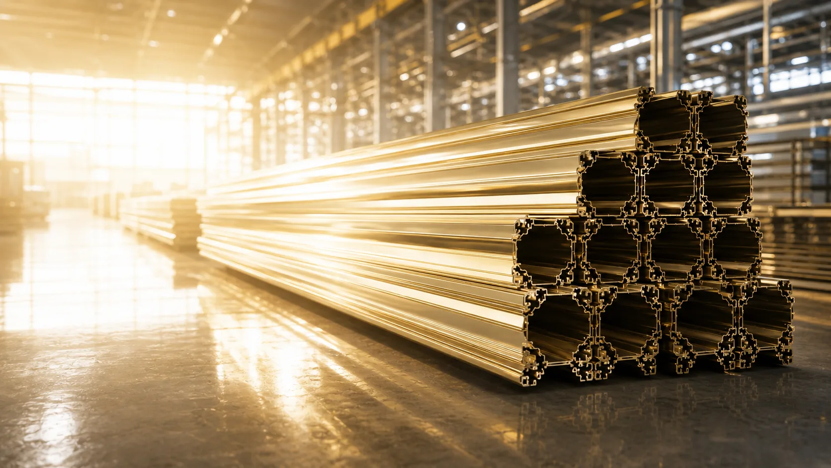 Aluminum profile production workshop