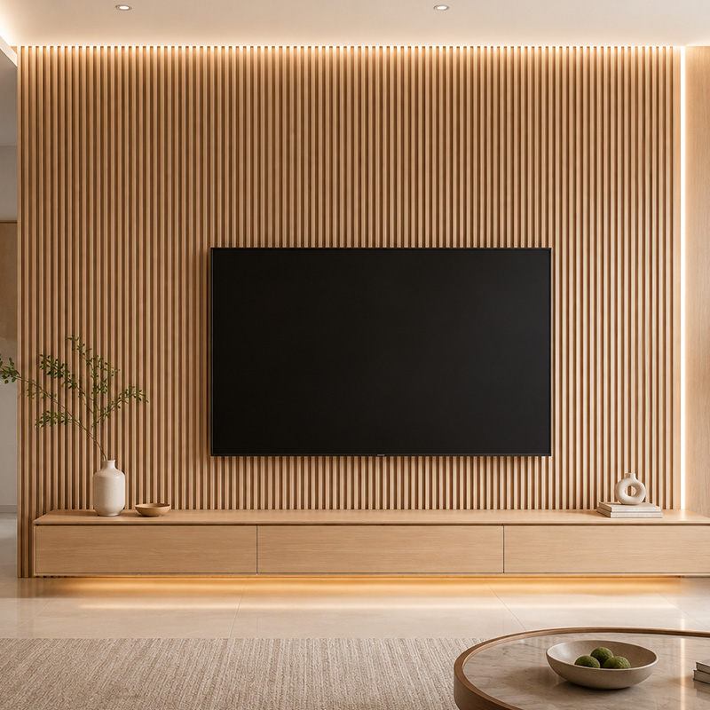 Waterproof WPC wall panels are suitable for TV background walls