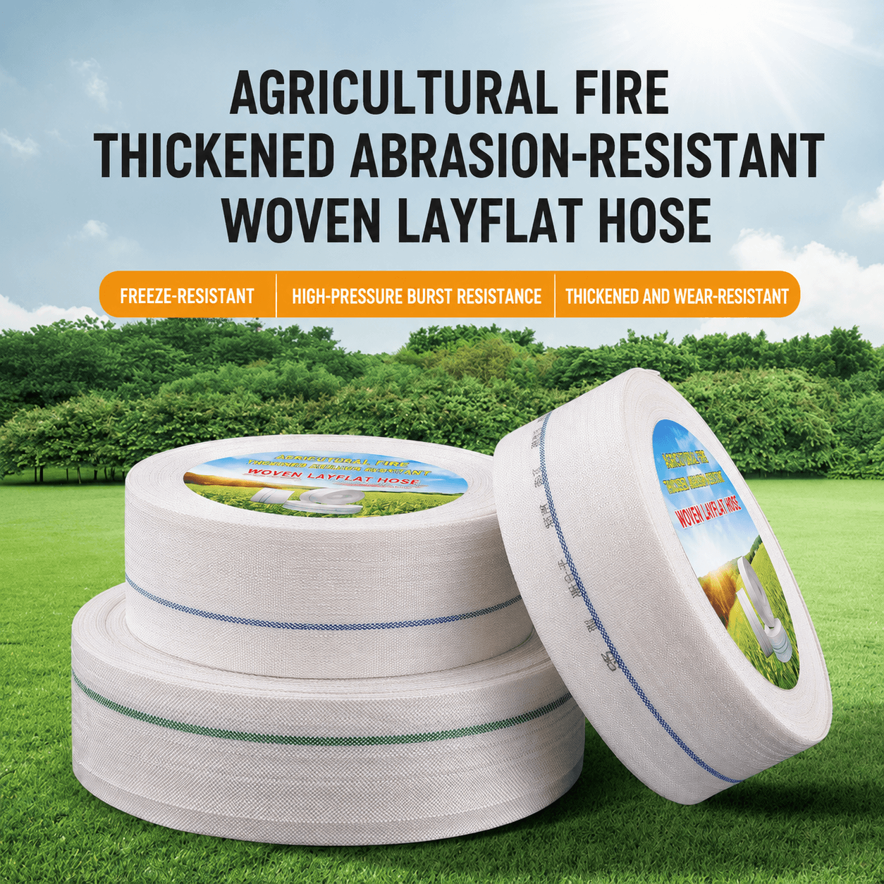 Agricultural Fire‑Fighting Thickened Wear‑Resistant Woven Layflat Hose