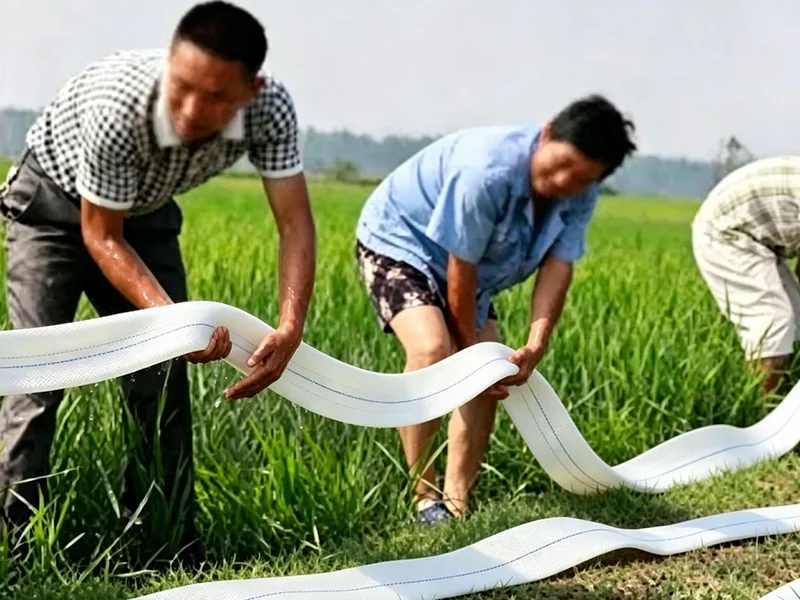 Large-scale irrigation water conveyance for open-field farming on plains