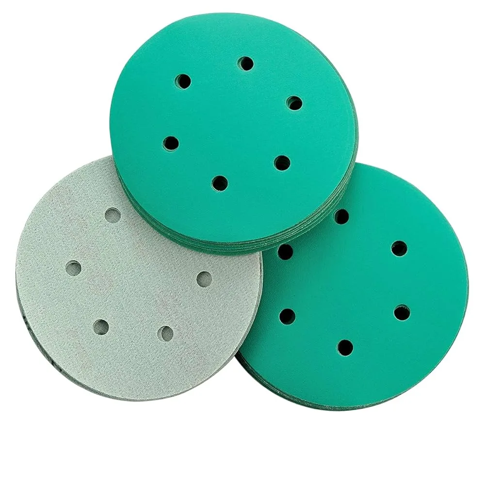 Green Color 4/5/6/7/9inch 60 Grit Abrasive Paper Aluminum Oxide