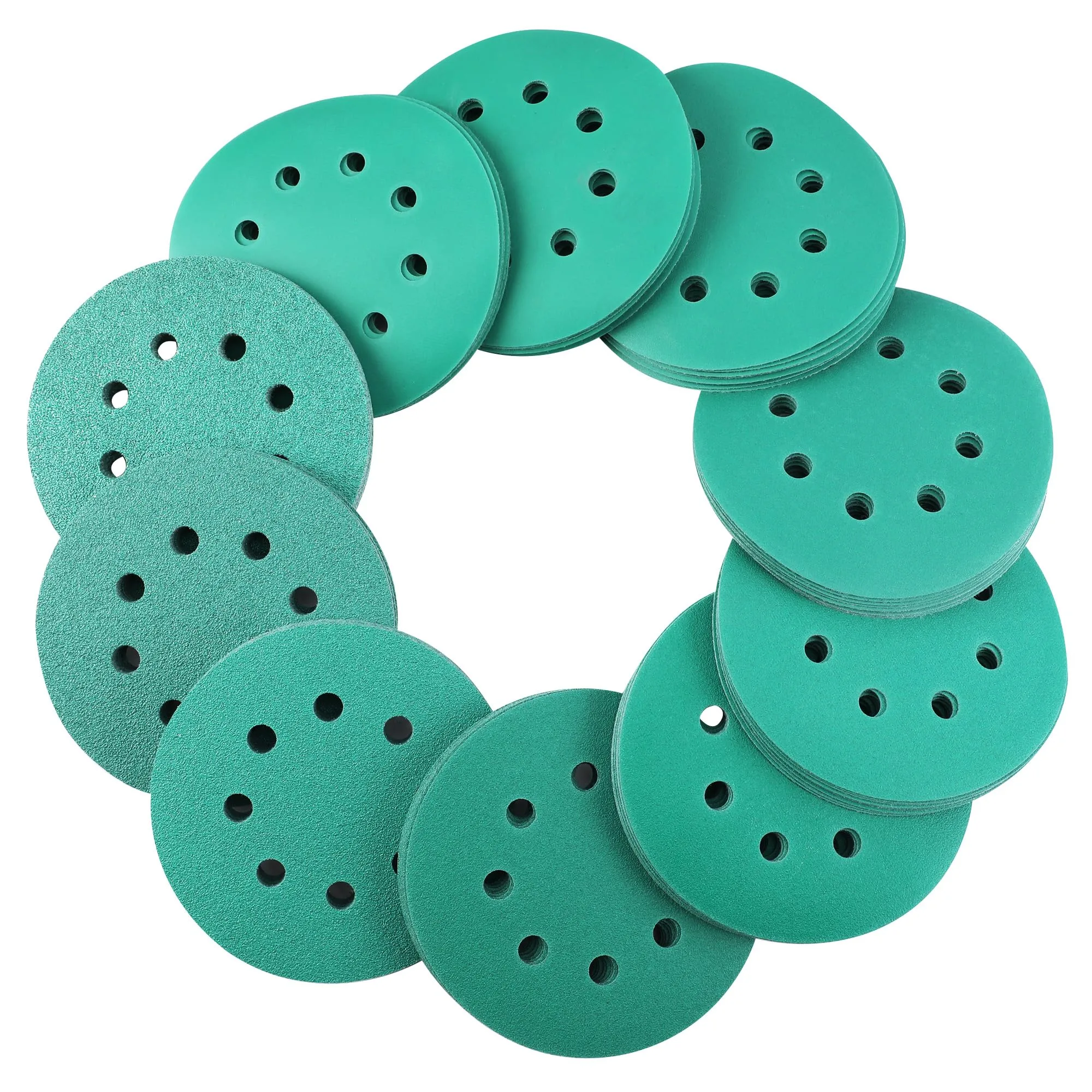 Green Color 4/5/6/7/9inch 60 Grit Abrasive Paper Aluminum Oxide