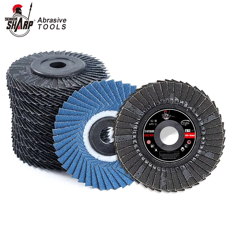 Korean style flap disc impeller blue sand