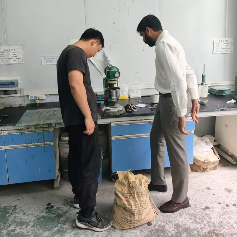 Customers visit the factory