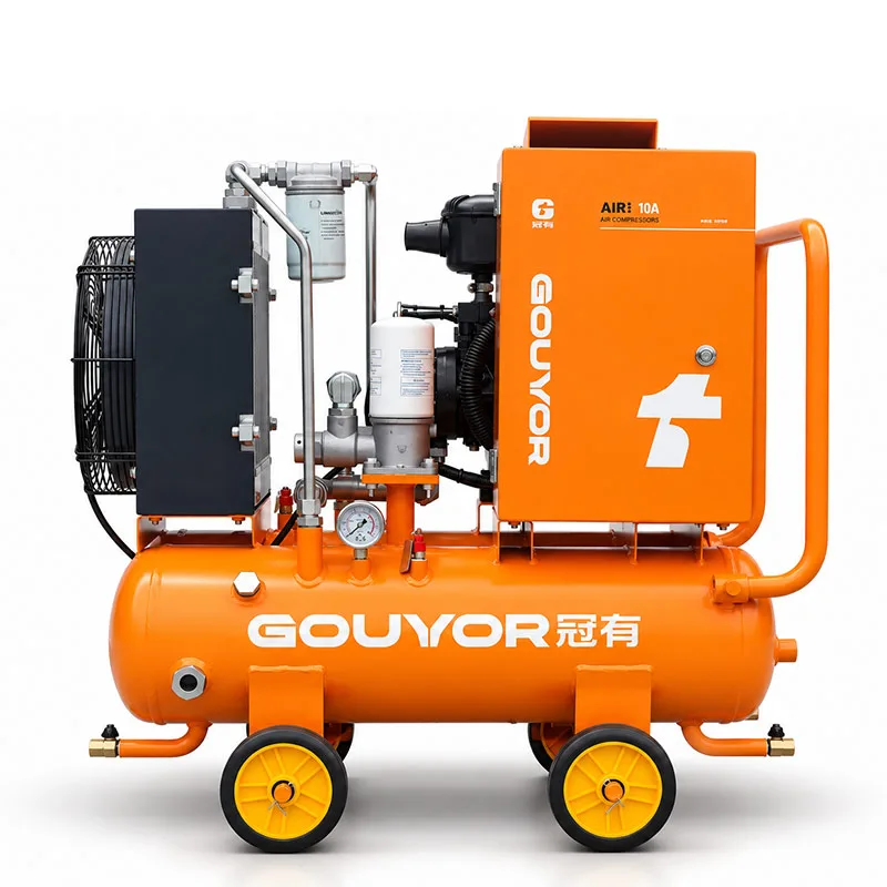 AIR Series Sunny Orange - 7.5KW Dual Tank Mobile 380V/13Mpa