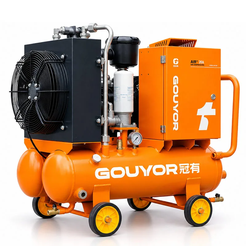 AIR series warm sun orange -22KW dual tank mobile 380V/13Mpa