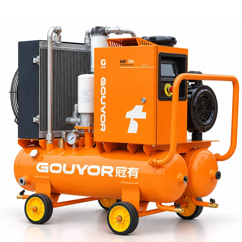 AIR series warm sun orange -22KW dual tank mobile 380V/13Mpa