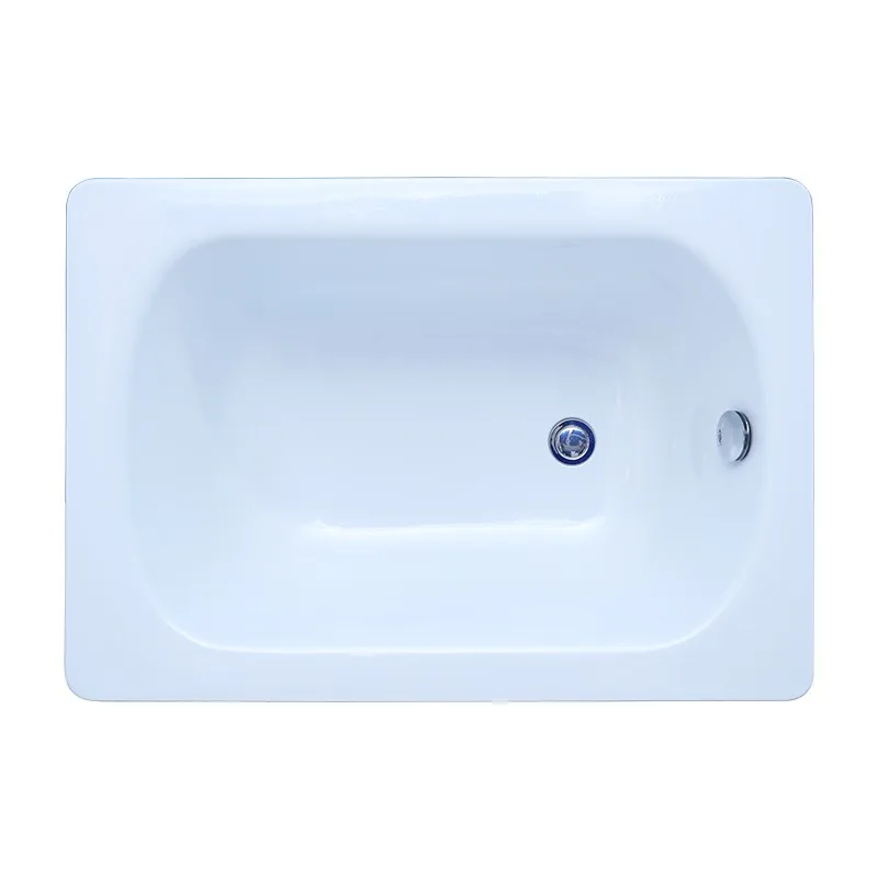 Drop-in steel bathtub