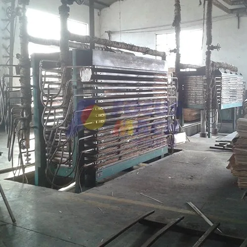 Hot-press veneer dryer