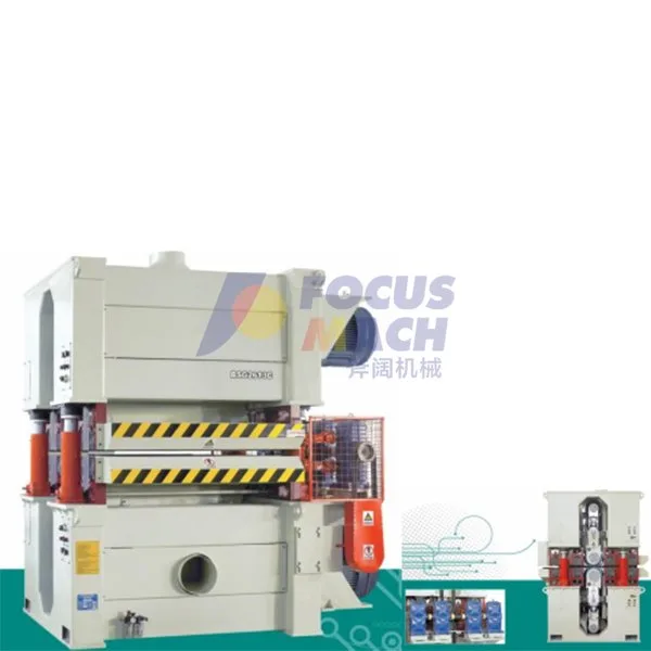 Double-sided calibrating and sanding machine for plywood
