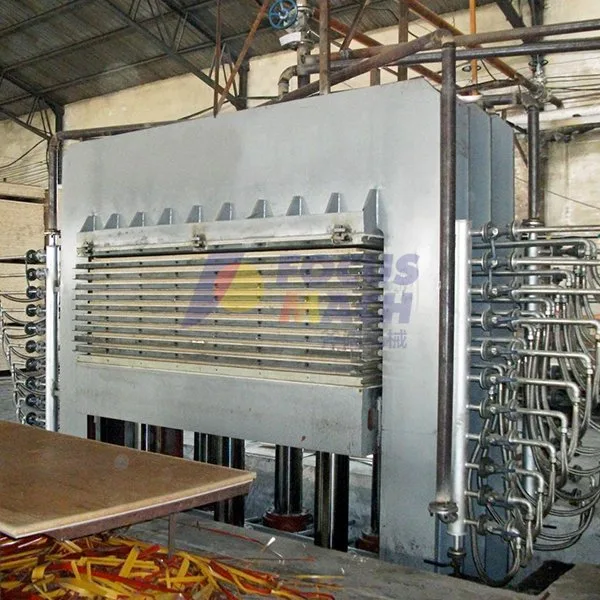 Hot press for melamine lamination with multiple drawers