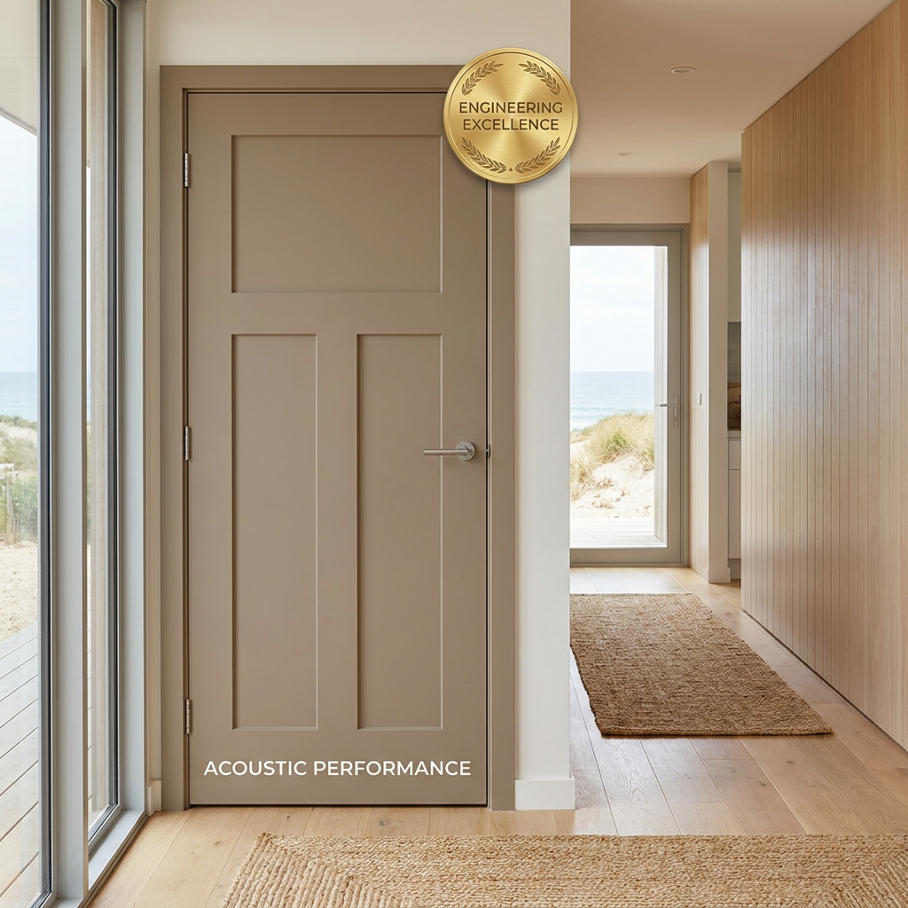 Chantadoor Premium Shaker Door MDF Interior Door with Smooth Painted Finish for Bedroom Bathroom and Living Room Design