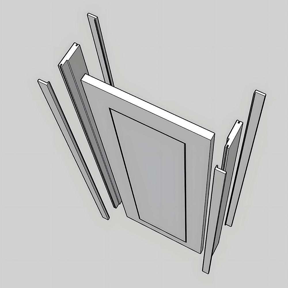 Chanta PVC Paint-Free MDF Composite Wood Door for Bedroom Bathroom Apartment Interior Use 4