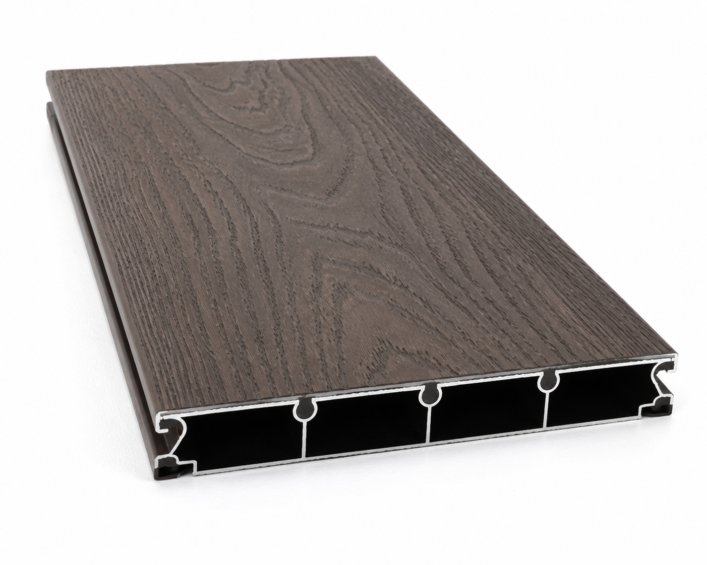 Outdoor Wood Grain TPE Co-Extruded Aluminum Decking