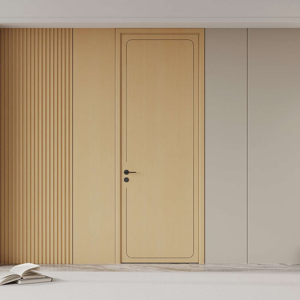 Chantadoor Modern Design Eco-Friendly PVC Laminated Wooden Door Soundproof Anti-Moisture Durable Interior Door for Home Project
