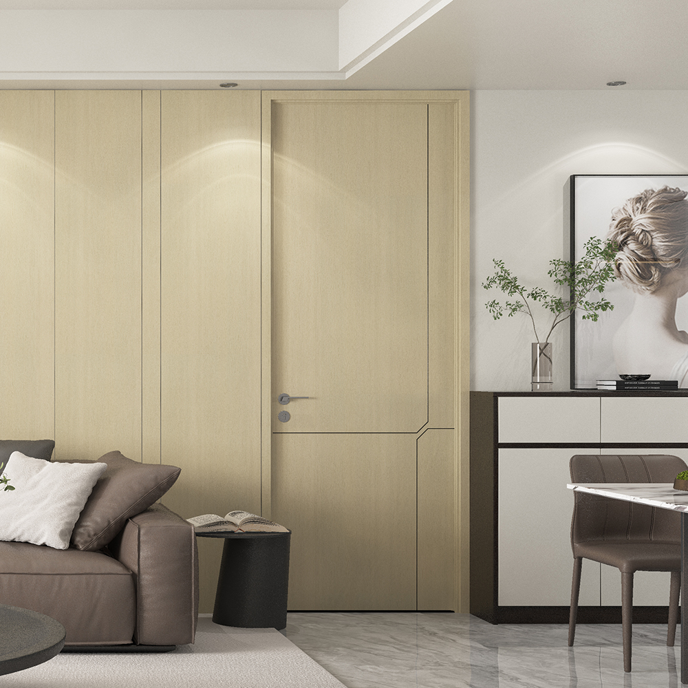Chantadoor Stable And Warp-free Throughout PVC Wood Interior Doors For Residential