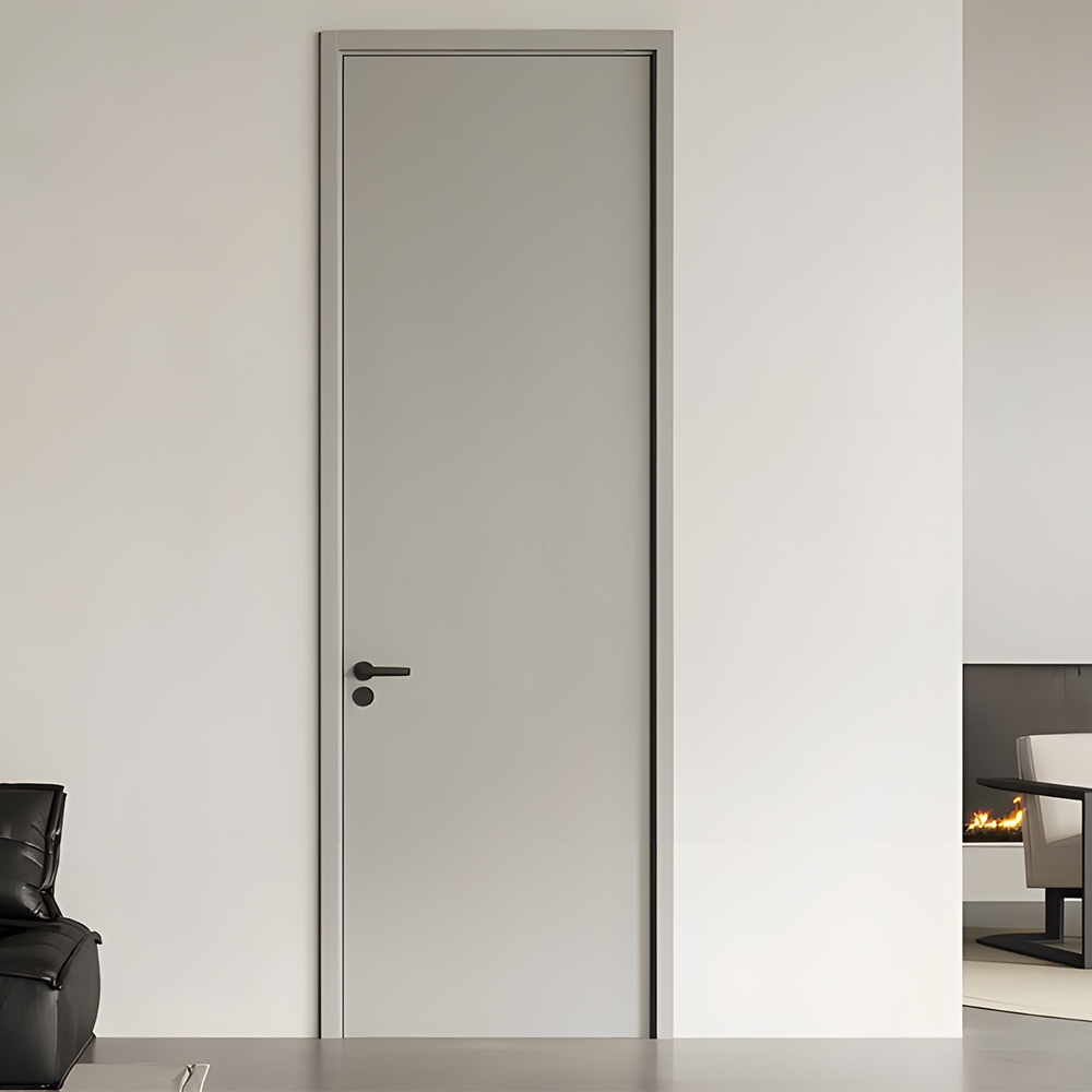 Chantadoor Waterproof Soundproof Eco Friendly Wood Plastic Composite Door Customized Size for Bedroom Bathroom Hotel Apartment Residential Projects