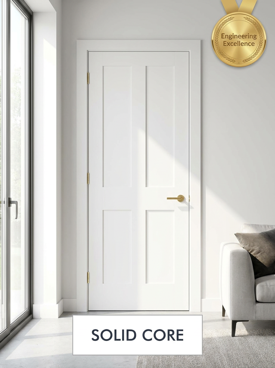  Chantadoor Luxury Shaker Door Solid Wood Interior Door for Villa Apartment Office and Modern Hotel Room Applications