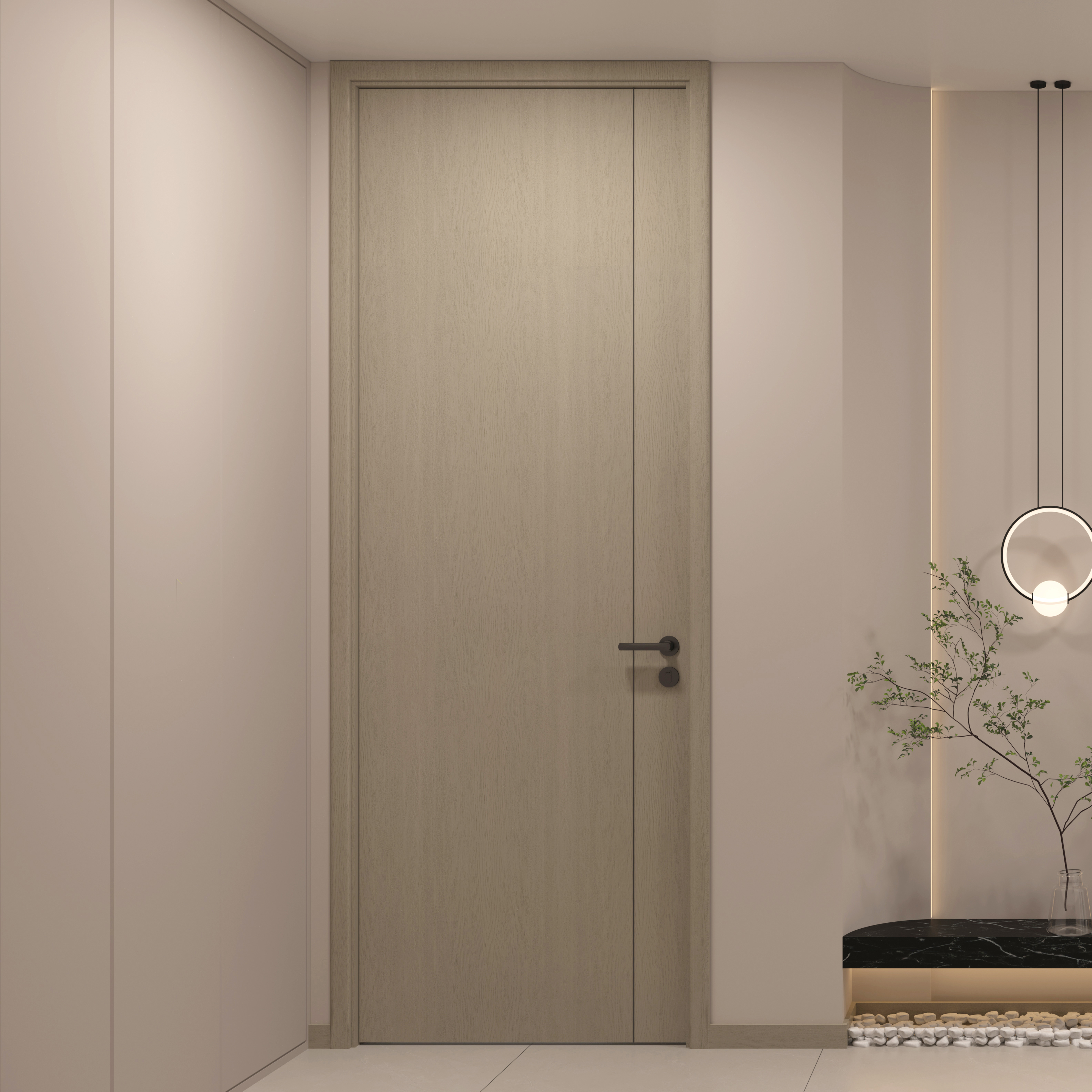 Chantadoor Wholesale PVC Paint-Free MDF Composite Wood Door Waterproof Soundproof Eco-Friendly Doors
