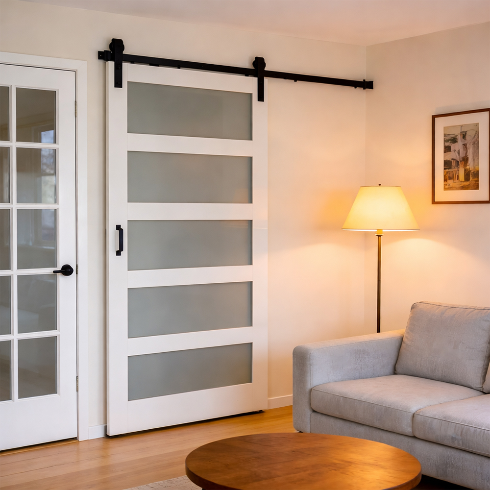 Chantadoor Wholesale Modern Wood Glass Barn Door