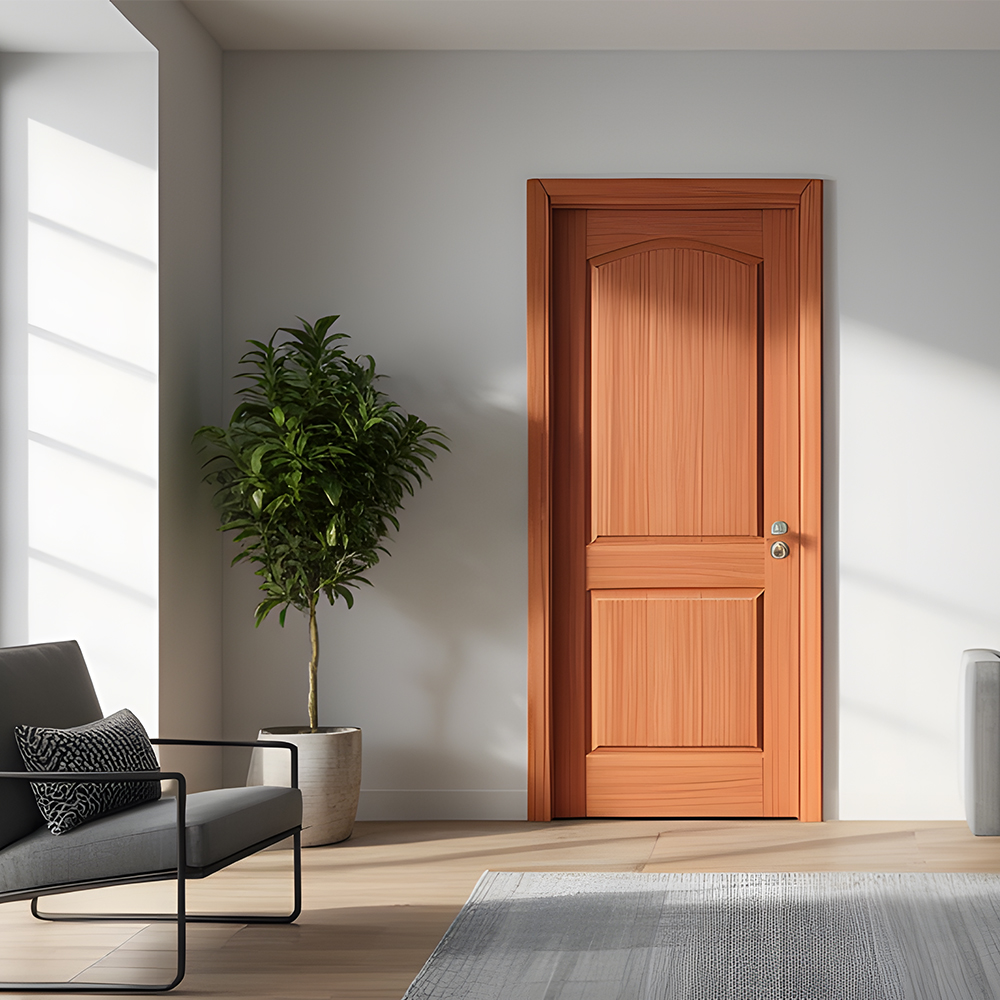 Chantadoor Eco Friendly WPC Interior Door Waterproof Moisture Proof Anti Termite Sound Insulated Wood Plastic Composite Door for Bedroom Bathroom Hotel Villa