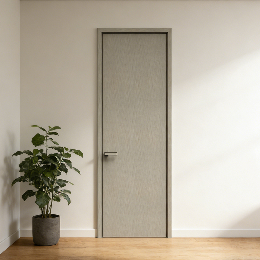 Chantadoor PVC MDF Interior Design Internal Cheap Wooden Flush Doors for House Interior Office Paint-free Wooden Door 