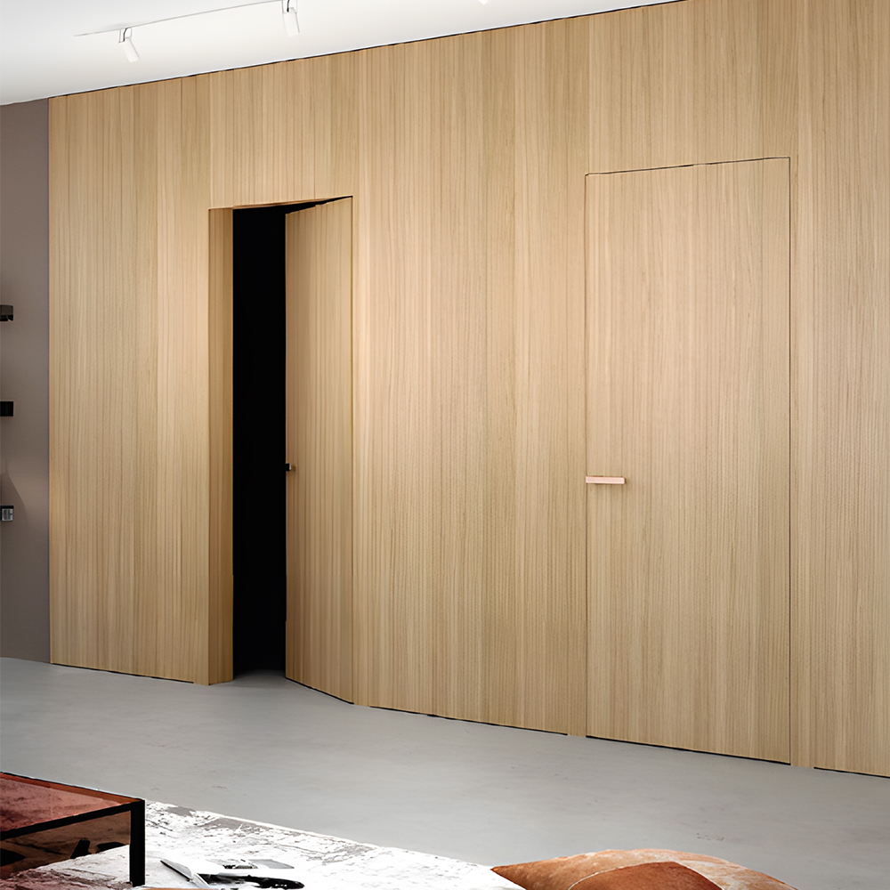 Chantadoor Custom Invisible Wooden Door Panel for Contemporary Bedroom and Office Space Design