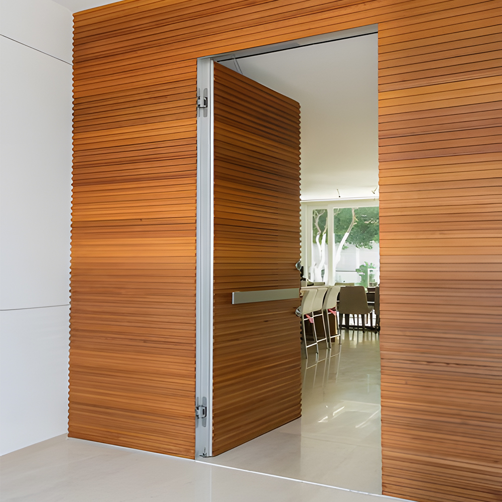 Chantadoor Modern Flush Invisible Wood Door with Concealed Frame for Minimalist Living Room Interior Hotel