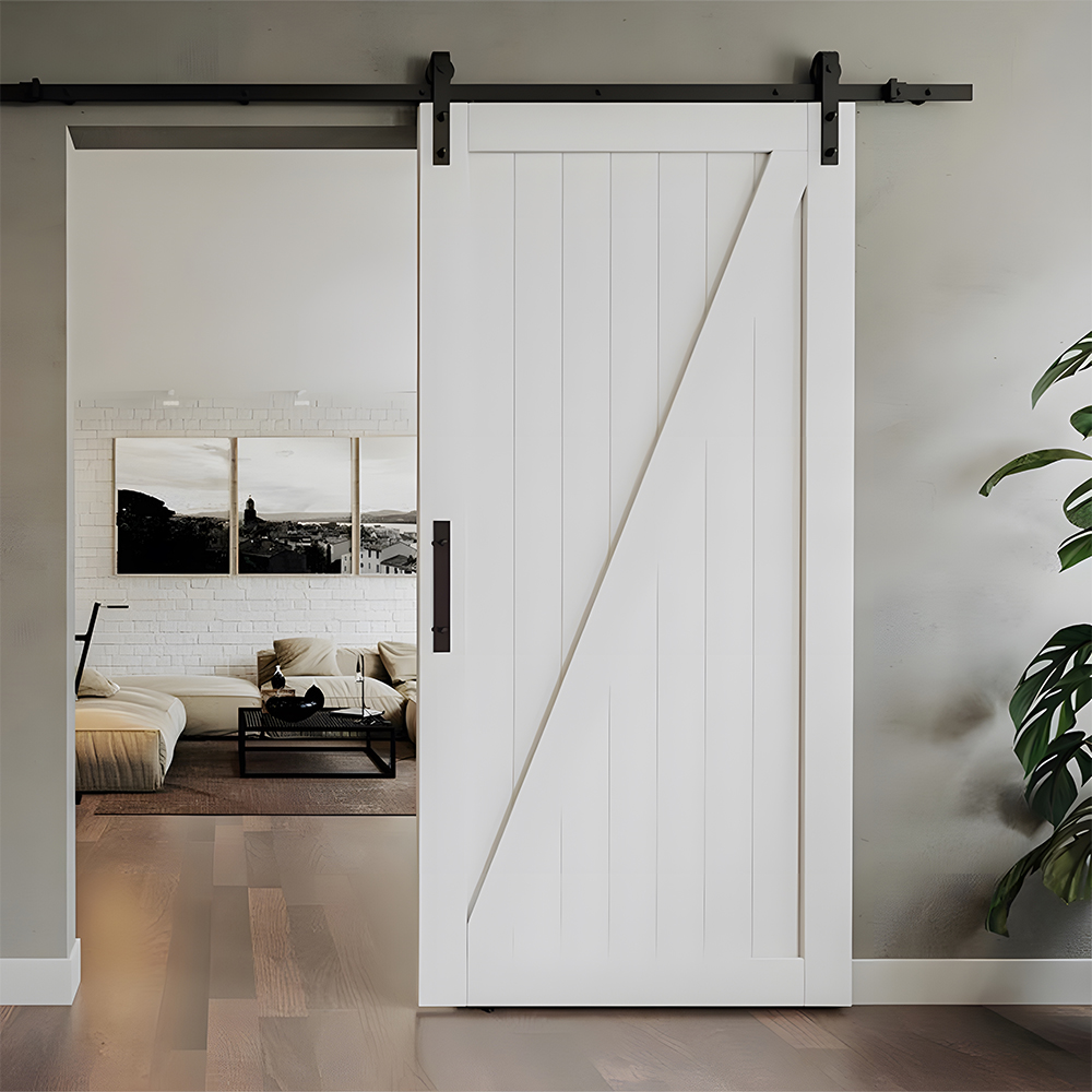 Factory wholsale modern wood sliding barn door 5