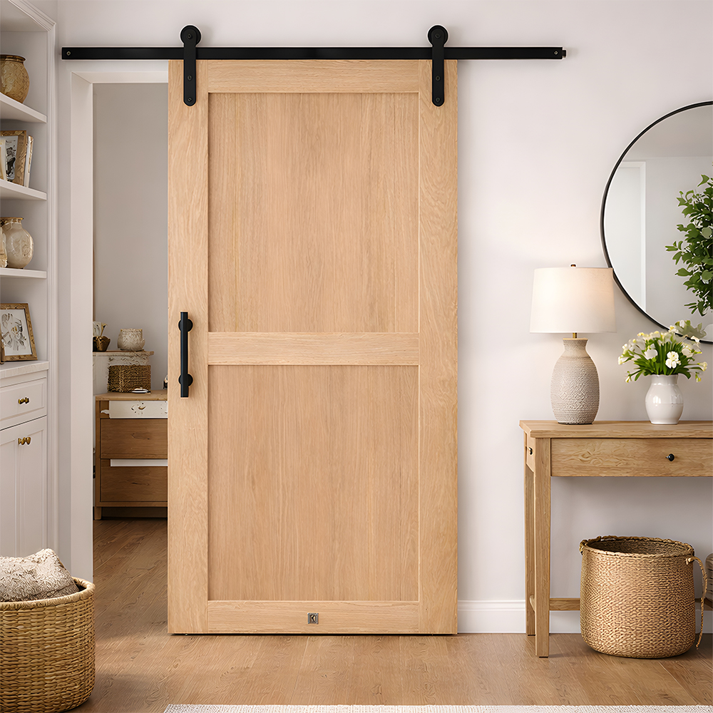Chantadoor Interior MDF Wood Sliding Barn Door with Smooth Painted Finish 3