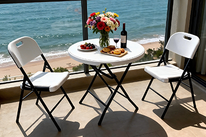 round folding table